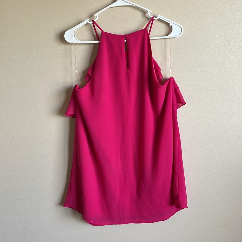 Woman’s HighNeck Ruffled Tank - Picture 3 of 3